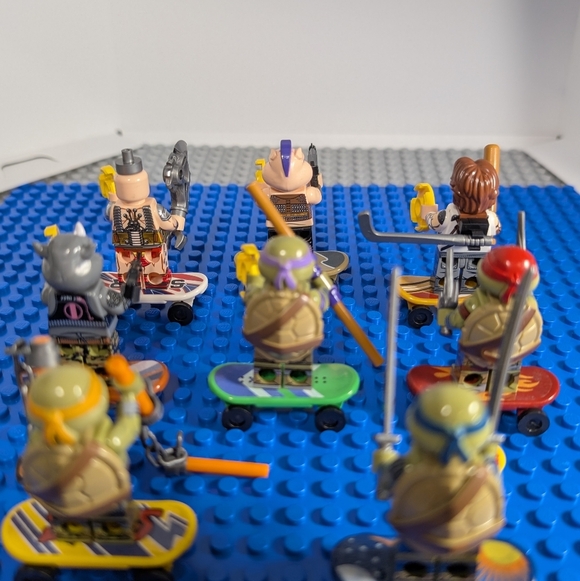 8 MINIFIGURES- Teenage Mutant Ninja Turtles Building Block Toy Lego Compatible - Picture 5 of 9